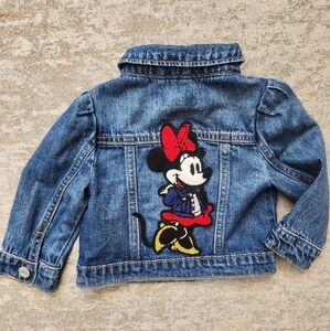 Gap‎ Disney Minnie Mouse Denim Jean Jacket Toddler Size 12-18m